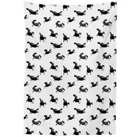 ABAKUHAUS Pferde Tischdecke, Doodle Equiden Pattern, Pflegeleicht Waschbar Schmutzabweisend