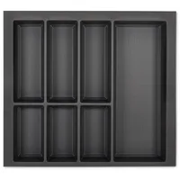 Orga-Box VII Besteckeinsatz basaltgrau 600 mm mit Softtouch Oberfläche