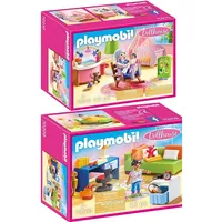Playmobil Dollhouse 2er Set Jugendzimmer + Babyzimmer 70209 70210