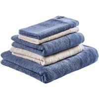 Schöner Wohnen SENSE Handtuchset 5-tlg. beige, blau