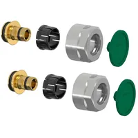 Flamco Anschluss-Set F3-n 17x2-3/4'' SW 27 vernickelt