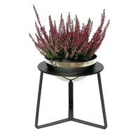 DanDiBo Ambiente DanDiBo Blumenhocker Metall mit Topf Schwarz Silber