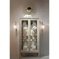 Casa Padrino Luxus Vitrine Hellgrau 110 x 42 x