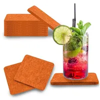 WORTEK Filzuntersetzer eckig für Gläser – 8er Set Glasuntersetzer