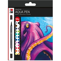 Marabu Aqua Pen Graphix Octopy 24 St. schwarz/türkis