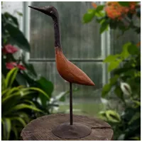 Antikas - Vogelfigur, S, Gartenfigur, Metallfigur, Kranich, Tierfiguren, 31