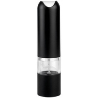 JUSTINUS Pfeffer-/Salzmühle LIFESTYLE, schwarz - Transparent - mit Keramikmahlwerk