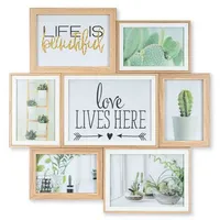 Levandeo Bilderrahmen Collage Natur 10x15/13x18/15x20 cm 7 St.