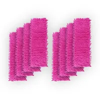 BestLivings Bodenwischer Ersatzbezug Mikrovelour Chenille Beere 8er Pack