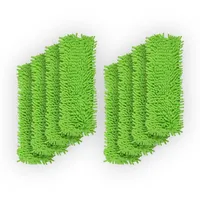 BestLivings Bodenwischer Ersatzbezug Mikrovelour Chenille Grün 8er Pack