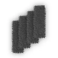 BestLivings Bodenwischer Ersatzbezug Mikrovelour Chenille Grün 4er Pack