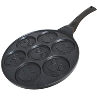 Rukauf Pfannkuchen-Pfanne mit Smiley-Gesichtern auch für Crepes 26 cm