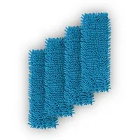 BestLivings Bodenwischer Ersatzbezug Mikrovelour Chenille Beere 4er Pack
