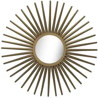 KUNSTLOFT Wandspiegel, Gold, Metall, 92x92x3 cm, Spiegel, Wandspiegel