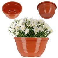 Kadax Schale aus Kunststoff, Blumenschale, Grabschale, rund, 20 cm,