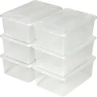 Tectake tectake® Schuhbox, mit Deckel, 33 x 23 x