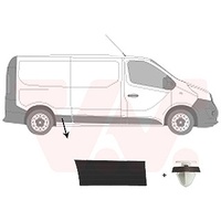 Van Wezel Zier-/Schutzleiste, Seitenwand geclipst Hinten Rechts für Opel,