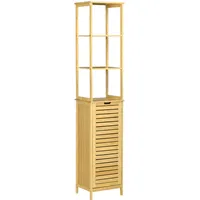 Kleankin Hochschrank mit 3 offenen Fächer Natur