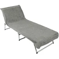 ZOLLNER Strandtuch 75 x 215 cm hellgrau