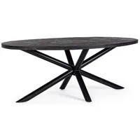 Casa Padrino Luxus Esstisch Schwarz 200 x 110 x