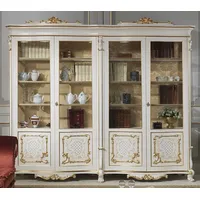 Casa Padrino Luxus Barock Vitrine Weiß / Creme /