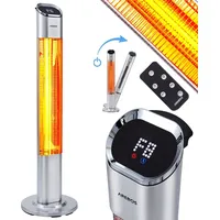 Arebos Stand Heizstrahler 2000 Watt, 2 Heizstufen, 24 Std.