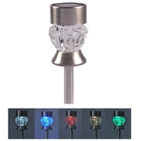 Buri Solar-Gartenstecker Diamant mit Farbwechsler Solarlampe Solarleuchte Gartenlampe