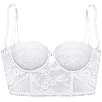 LASCANA Corsage Damen weiß Gr.80 Cup B