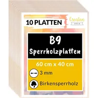 Creative Deco Sperrholzplatte 600 x 400 mm 3 mm