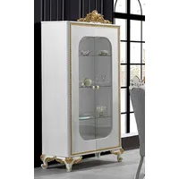 Casa Padrino Luxus Barock Vitrine Weiß / Gold -