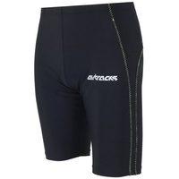 Airtracks Herren Laufhose Tight Kurz Neon SCHWARZ 2XL