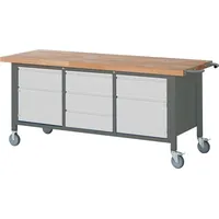 Stier Fahrbare Werkbank Premium mit 5 Schubladen und 2