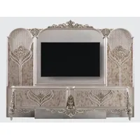 Casa Padrino Luxus Barock TV Schrank Silber - Prunkvolles