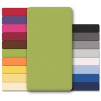 CELINATEX Jersey Spannbettlaken Lucina 180x200-200x200cm grün 100% Baumwolle gekämmt