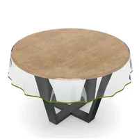 ANRO Tischdecke Transparent abwaschbar Durchsichtig Folie mit Saum in