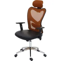 MCW Profi-Bürostuhl Pamplona, Chefsessel Drehstuhl Schreibtischstuhl, Kunstleder ~ braun