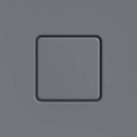 Kaldewei Conoflat Ablaufdeckel 687772572665 eckig, Secure Plus, cool grey70