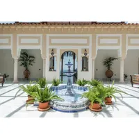 Casa Padrino Luxus Jugendstil Springbrunnen Weiß / Blau 300