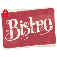 Coveryourdesk Tischset | Platzset abwaschbar - Bistro Schriftzug Retro