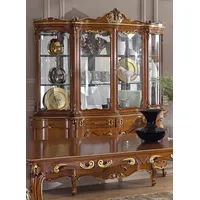 Casa Padrino Luxus Barock Vitrine Braun / Gold -
