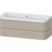Duravit Happy D.2 Plus Möbelwaschtisch c-shaped mit Unterbau, wandhängend