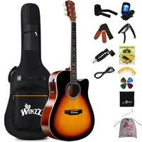 Winzz Elektro Akustik Gitarre Western 4/4 Anfänger Erwachsene Kinder