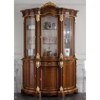 Casa Padrino Luxus Barock Vitrine Braun / Gold -