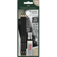 Faber-Castell 115297 - Bleistifte Set Pitt Graphite Matt, 5-teilig,