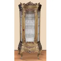 Casa Padrino Barock Vitrine Antik Gold - Prunkvoller Barock