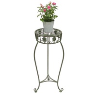 DanDiBo Ambiente Blumenhocker Metall Grün Rund 75 cm Blumenständer