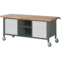 Stier Fahrbare Werkbank Premium mit 2 Schubladen und 2