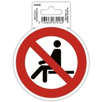Exacompta 67016E Hinweisschild Sitzen verboten PVC selbstklebend und rutschfest,