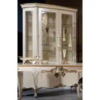 Casa Padrino Luxus Barock Vitrine Cremefarben / Weiß /
