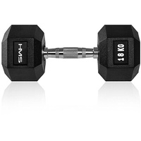 Hms fitness Kurzhantel HMS HEX PRO SCHWARZ|silber 18kg